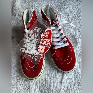Vans Kids Red High-Top Sneakers